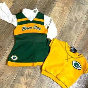 Excellent Condition Green Bay Packers Cheer Uniform and Bonus Sweatshirt 💚💛💚
